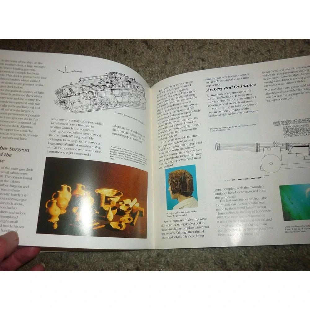 1982 The Mary Rose Trust Guidebook Henry VIII Tudor Ship‎ Prince Charles Sign Ad